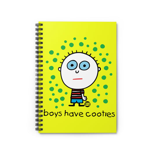 Boys Have Cooties Notebook Spiral Notebook - Ruled Line