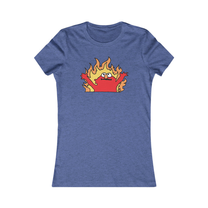Hellmo Elmo Ladies Fit T Shirt, Funny Tshirt for Her, Retro Tees for Her