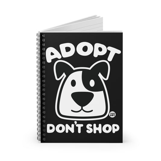 Adopt Dont SHop Dog Spiral Notebook - Ruled Line