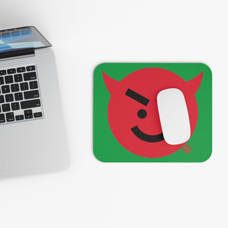 Load image into Gallery viewer, Devil Smiley Face Mouse Pad
