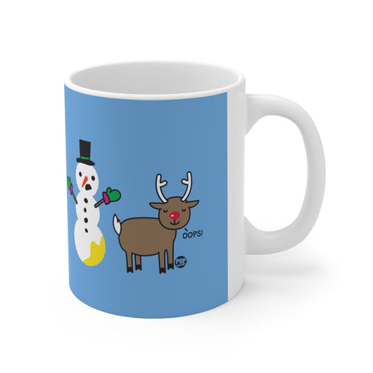 Reindeer Pee Snowman Mug