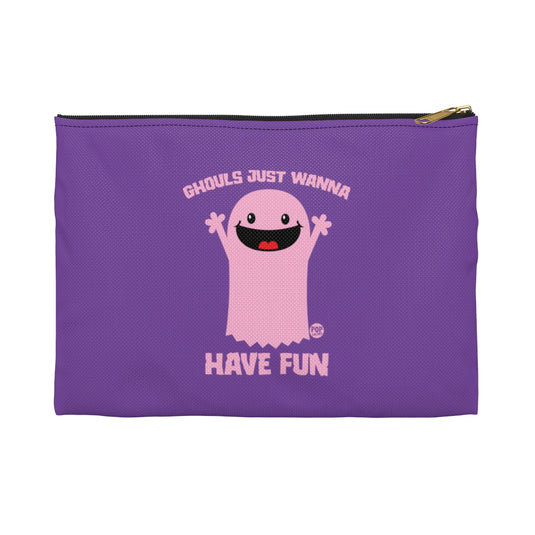 Ghouls Just Wanna Have Fun Ghost Zip Pouch