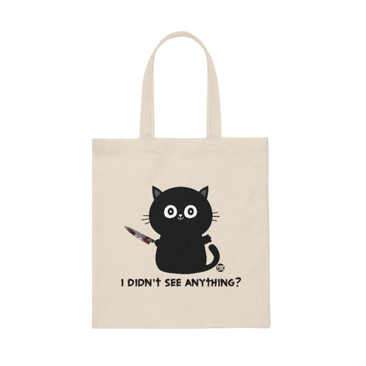 Didn't See Anything Cat Knife Tote