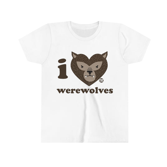 I Love Werewolves Youth Short Sleeve Tee