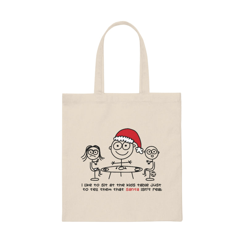 Load image into Gallery viewer, Sit At Kids Table Santa Tote
