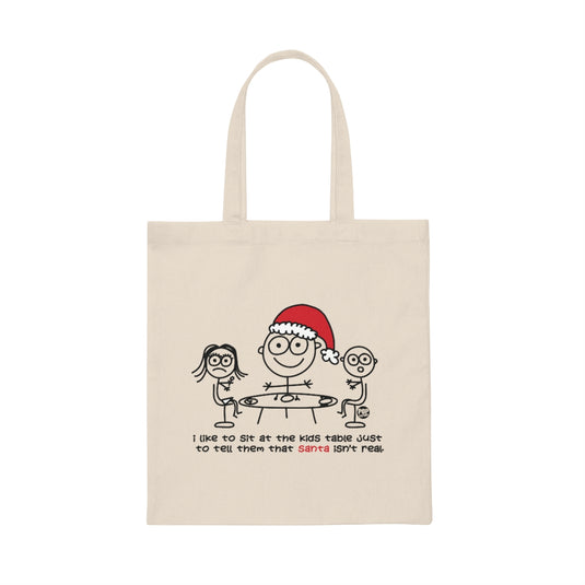 Sit At Kids Table Santa Tote