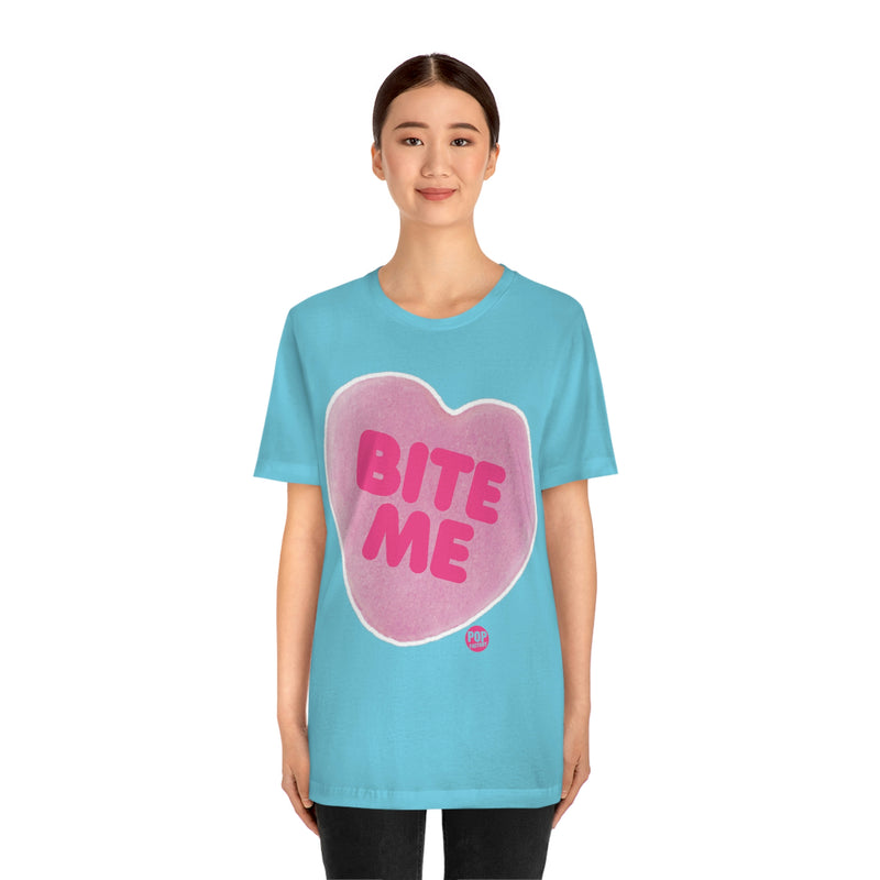 Load image into Gallery viewer, Bite Me Candy Heart Unisex Tee
