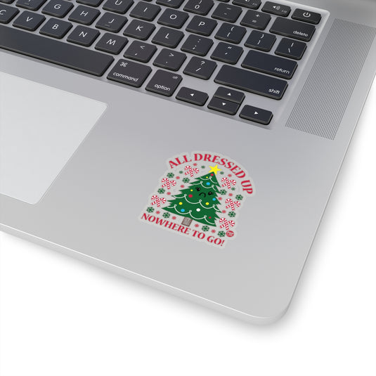 All Dressed Up Xmas Tree Sticker