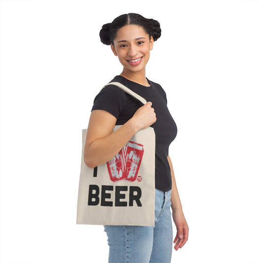 I Love Beer Cans Tote