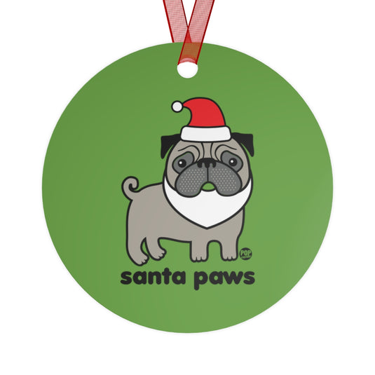 Santa Paws Pug Ornament
