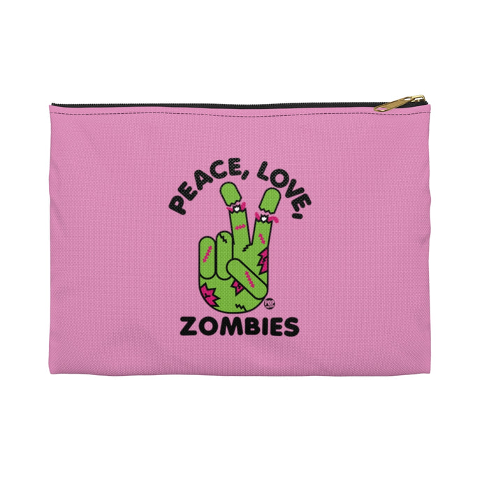 Peace Love Zombies Zip Pouch