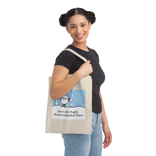 Boys Are Stupid Snowballs Tote