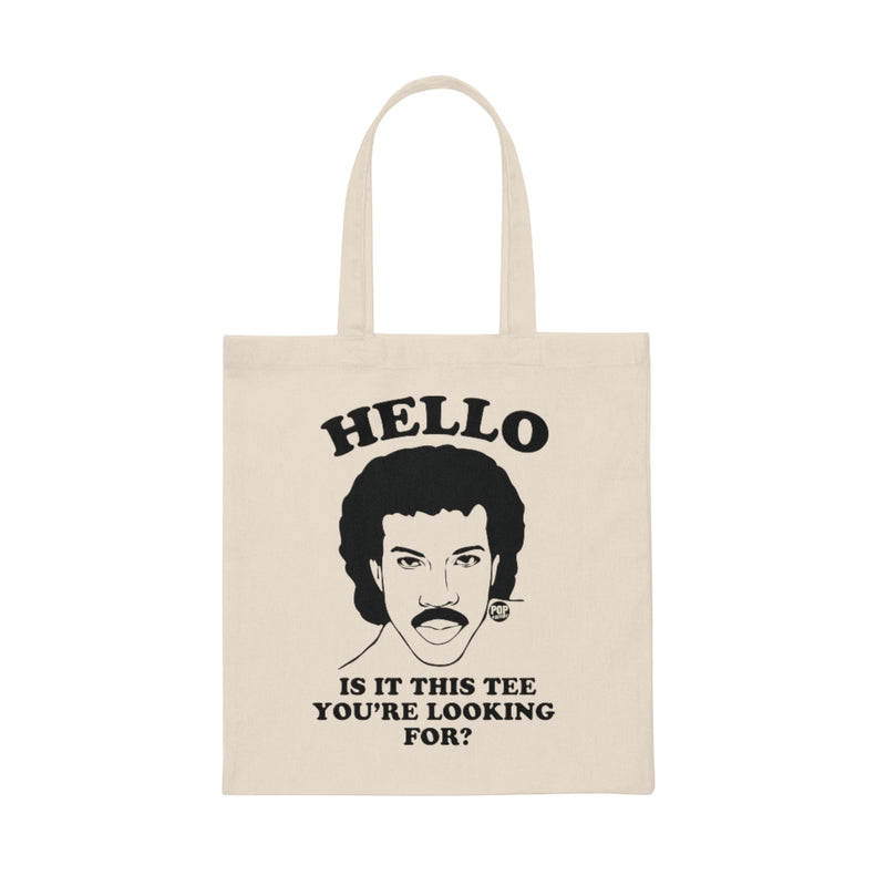Load image into Gallery viewer, Hello Lionell Richie Tee Tote
