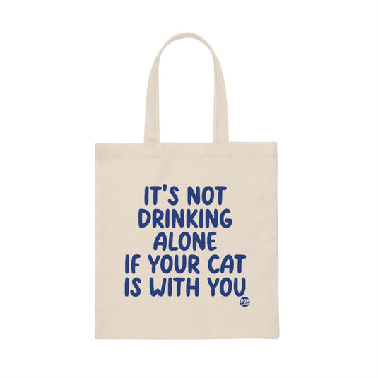 Drinking Alone With Cat Tote