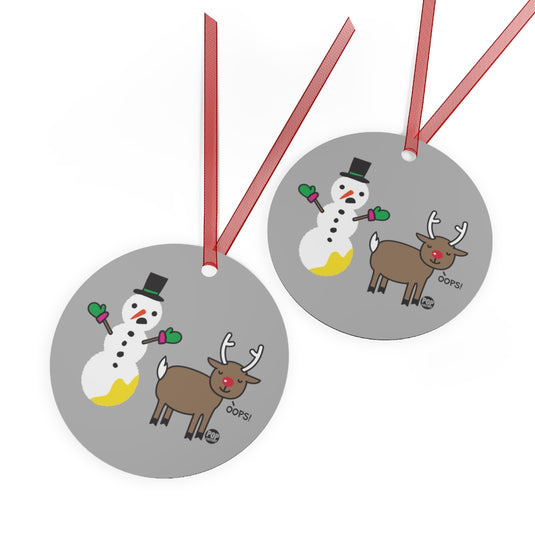 Reindeer Pee Snowman Ornament