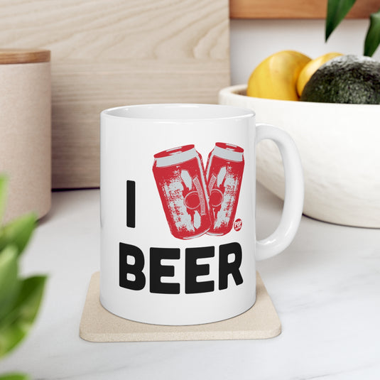 I Love Beer Cans Mug