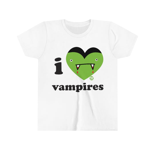 I Love Vampires Youth Short Sleeve Tee
