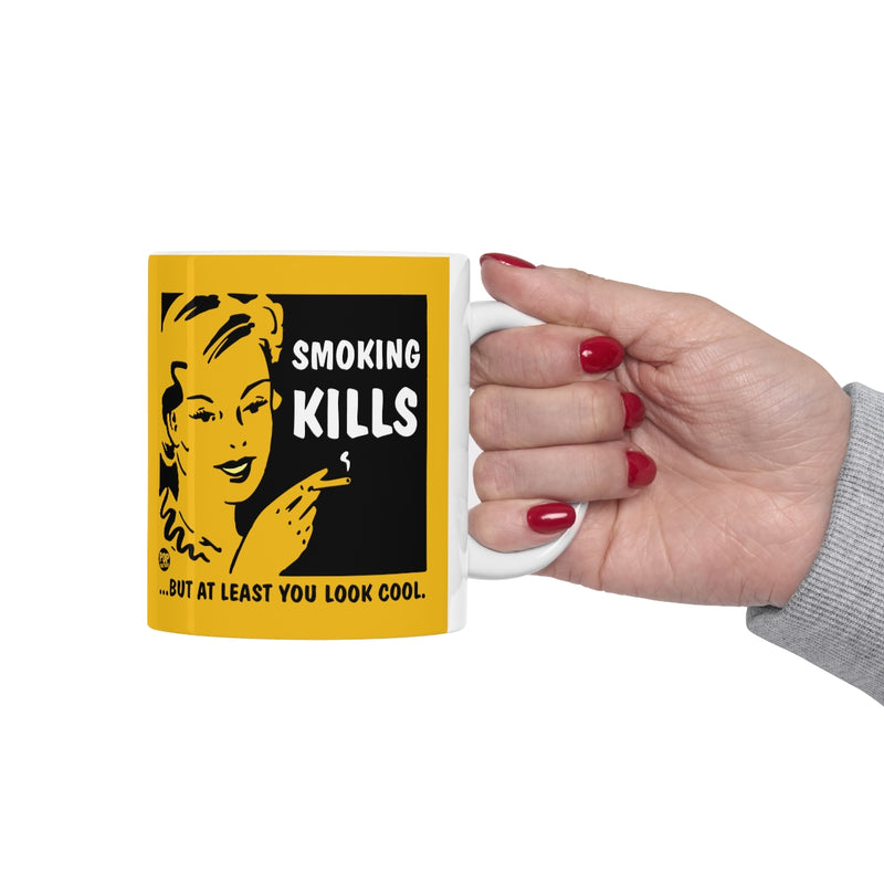 Load image into Gallery viewer, Smoking Kills Look Cool Mug
