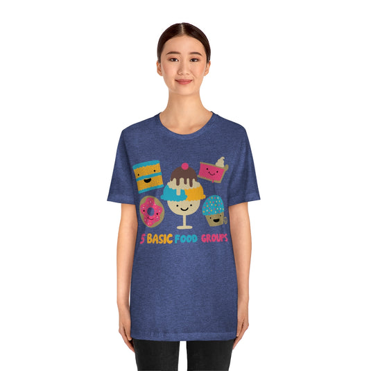 5 Basic Food Groups Unisex Tee