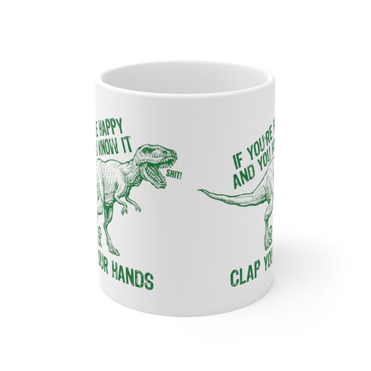 Clap Your Hands T Rex Mug