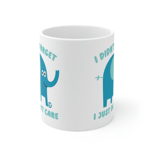 Don't Care Elephant Mug