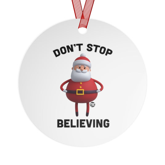 Don't Stop Believing Santa Toy Ornament