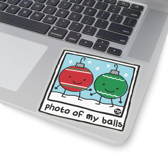 Photo Of My Balls Xmas Sticker