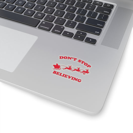 Don't Stop Believing Santa Sticker