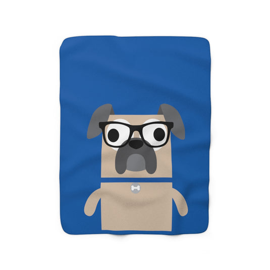 Bow Wow Meow Pug Blanket
