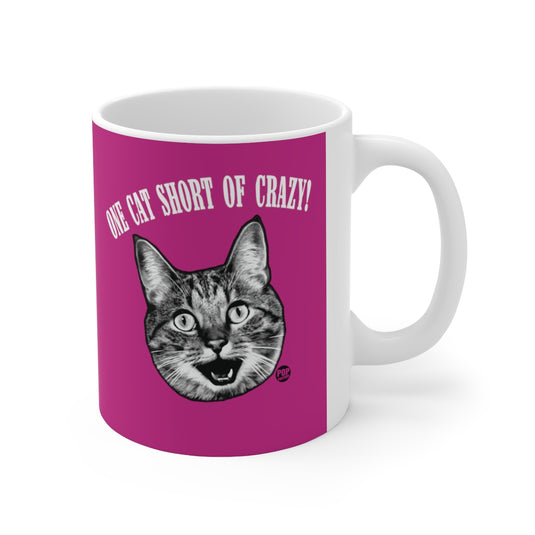 One Cat Short Of Crazy Mug