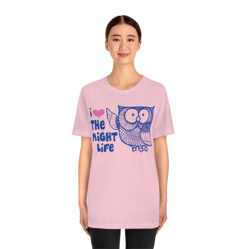 Load image into Gallery viewer, I Love Night Life Owl Unisex Tee
