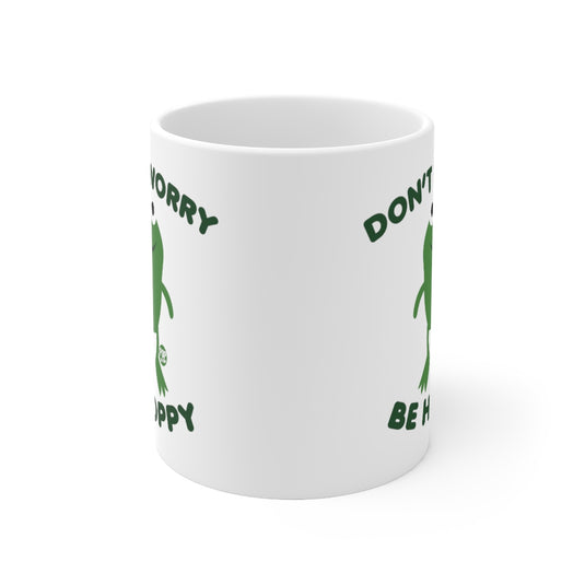 Don't Worry Be Hoppy Frog Mug
