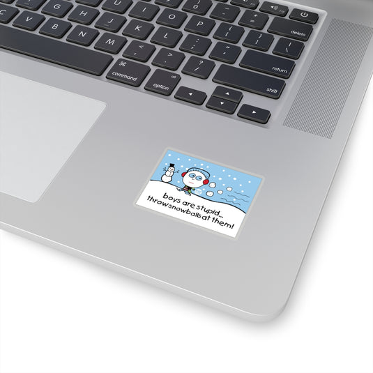 Boys Are Stupid Snowballs Sticker
