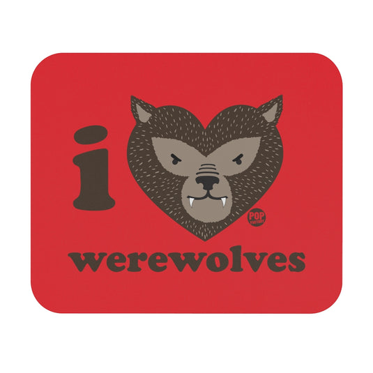 I Love Werewolves Mouse Pad