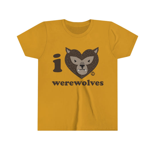 I Love Werewolves Youth Short Sleeve Tee