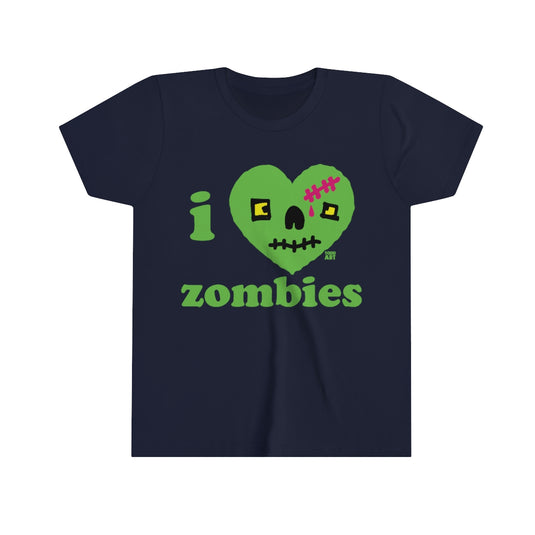 I Love Zombies Youth Short Sleeve Tee