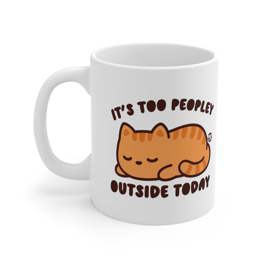Too Peopley Outside Cat Mug