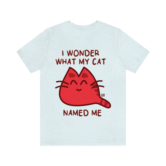 Wonder What My Cat Named Me Unisex Tee
