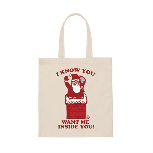 Santa Inside You Chimney Tote
