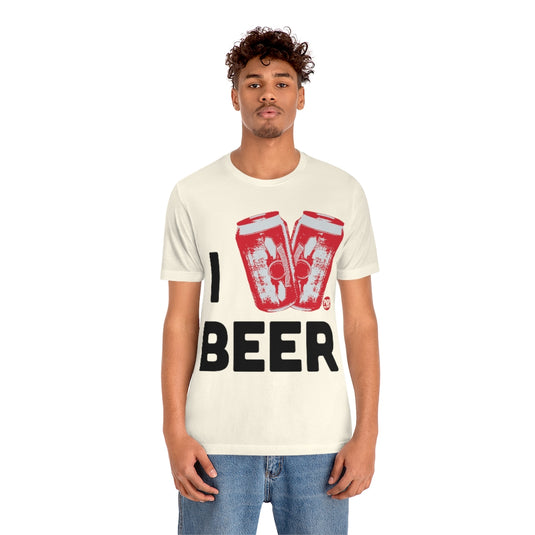 I Love Beer Cans Unisex Tee