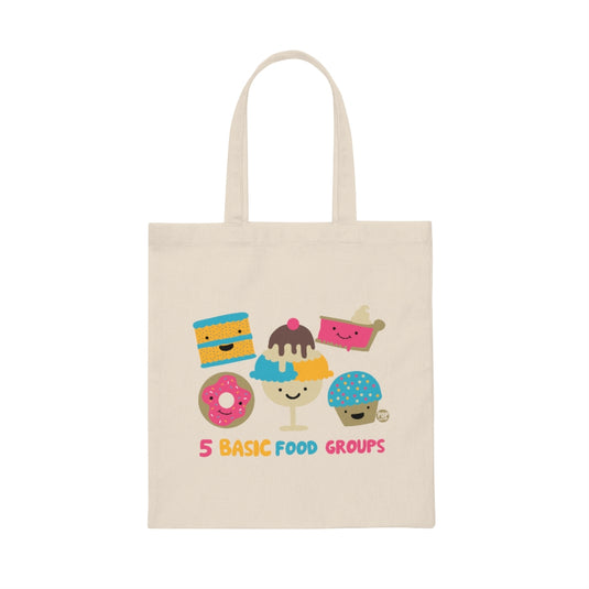 5 Basic Food Groups Tote