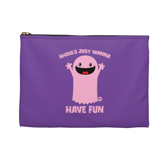 Ghouls Just Wanna Have Fun Ghost Zip Pouch
