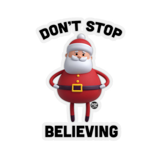 Don't Stop Believing Santa Toy Sticker