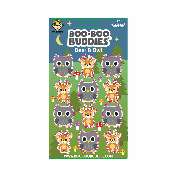 Deer and Owl Sticker Sheet