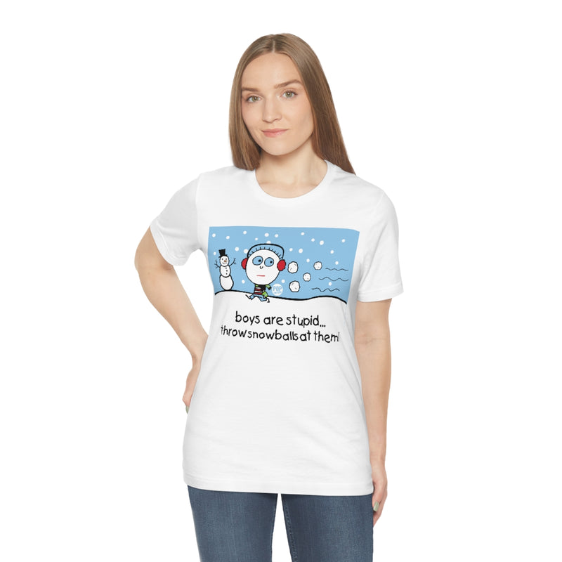 Load image into Gallery viewer, Boys Are Stupid Snowballs Unisex Tee
