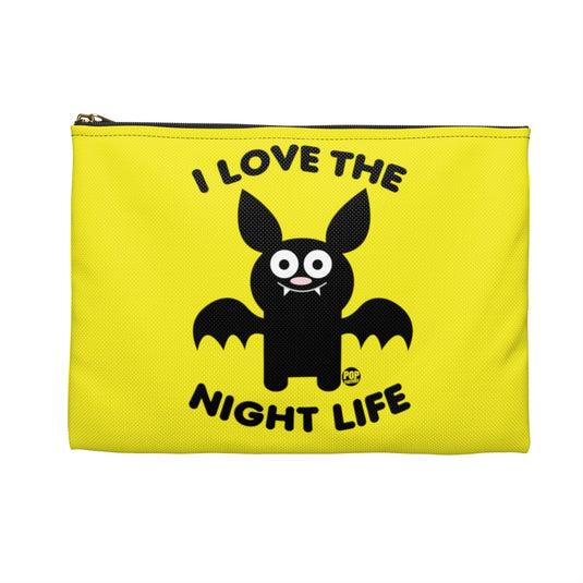 I Love Night Life Bat Zip Pouch