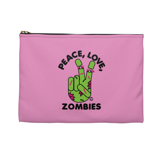 Peace Love Zombies Zip Pouch
