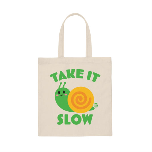 Take It Slow Snail Tote