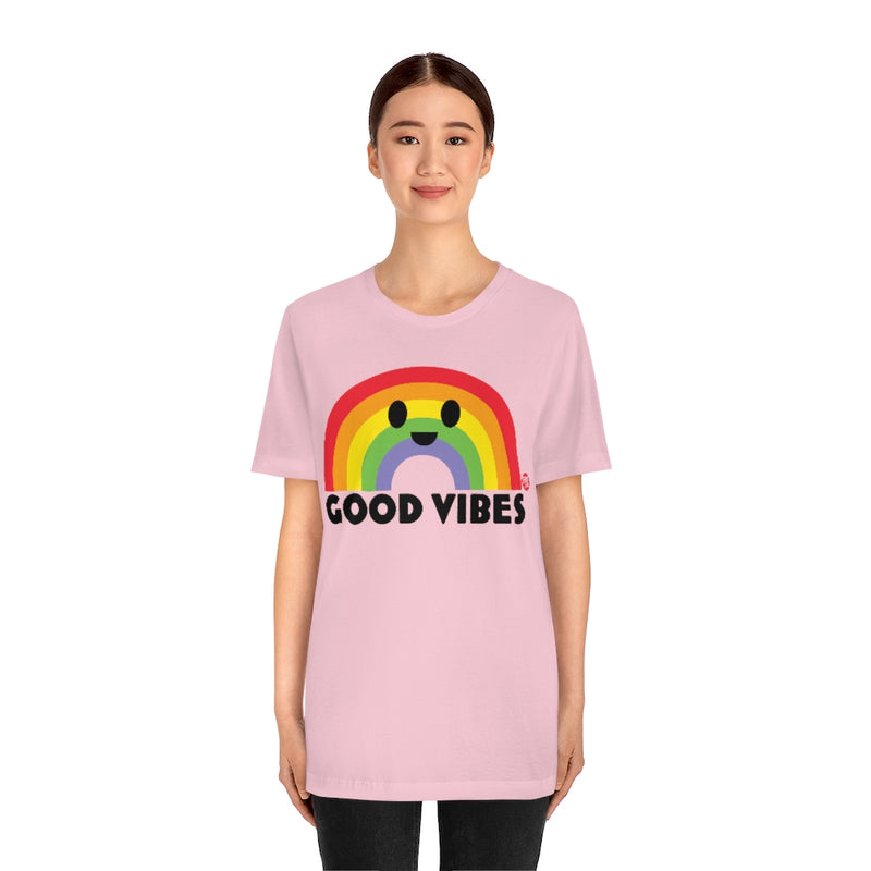 Load image into Gallery viewer, Good Vibes Rainbow Unisex Tee
