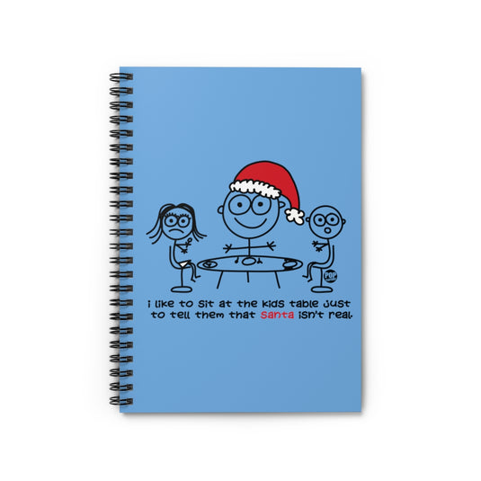 Sit At Kids Table Santa Notebook